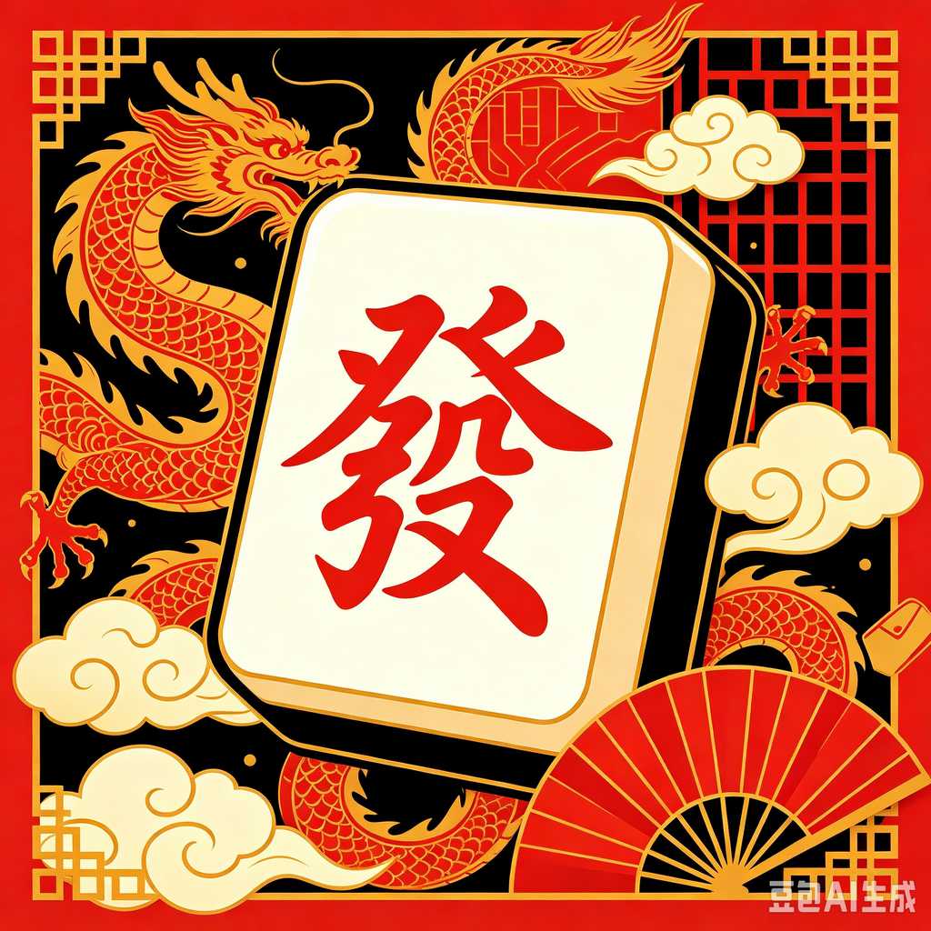 mahjong set with dice and chips